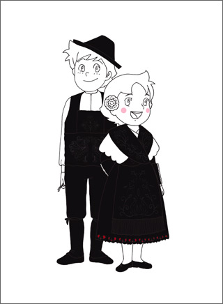 A girl from Salamanca and her boyfriend